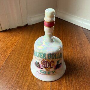 Vintage Silver Dollar City Souvenir Ceramic Bell Branson, MO